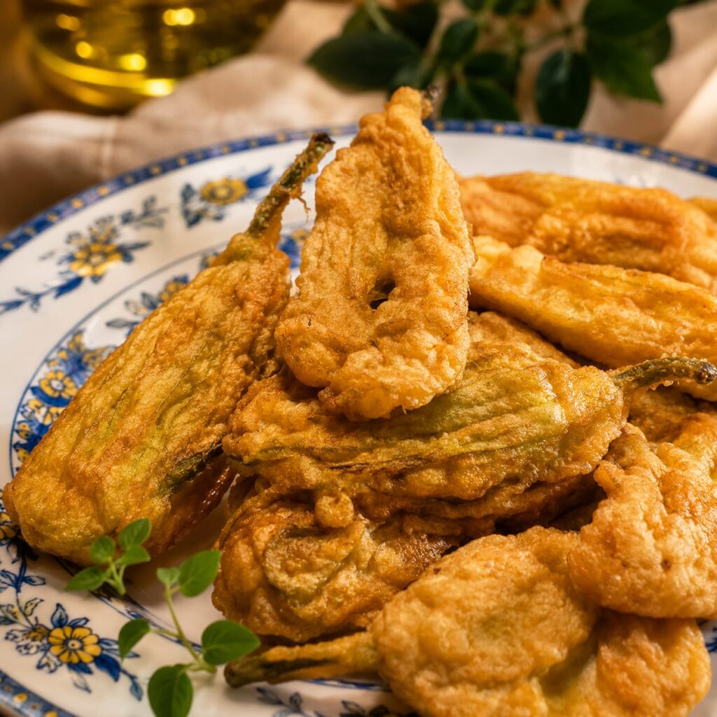 Fiori di zucca fritti