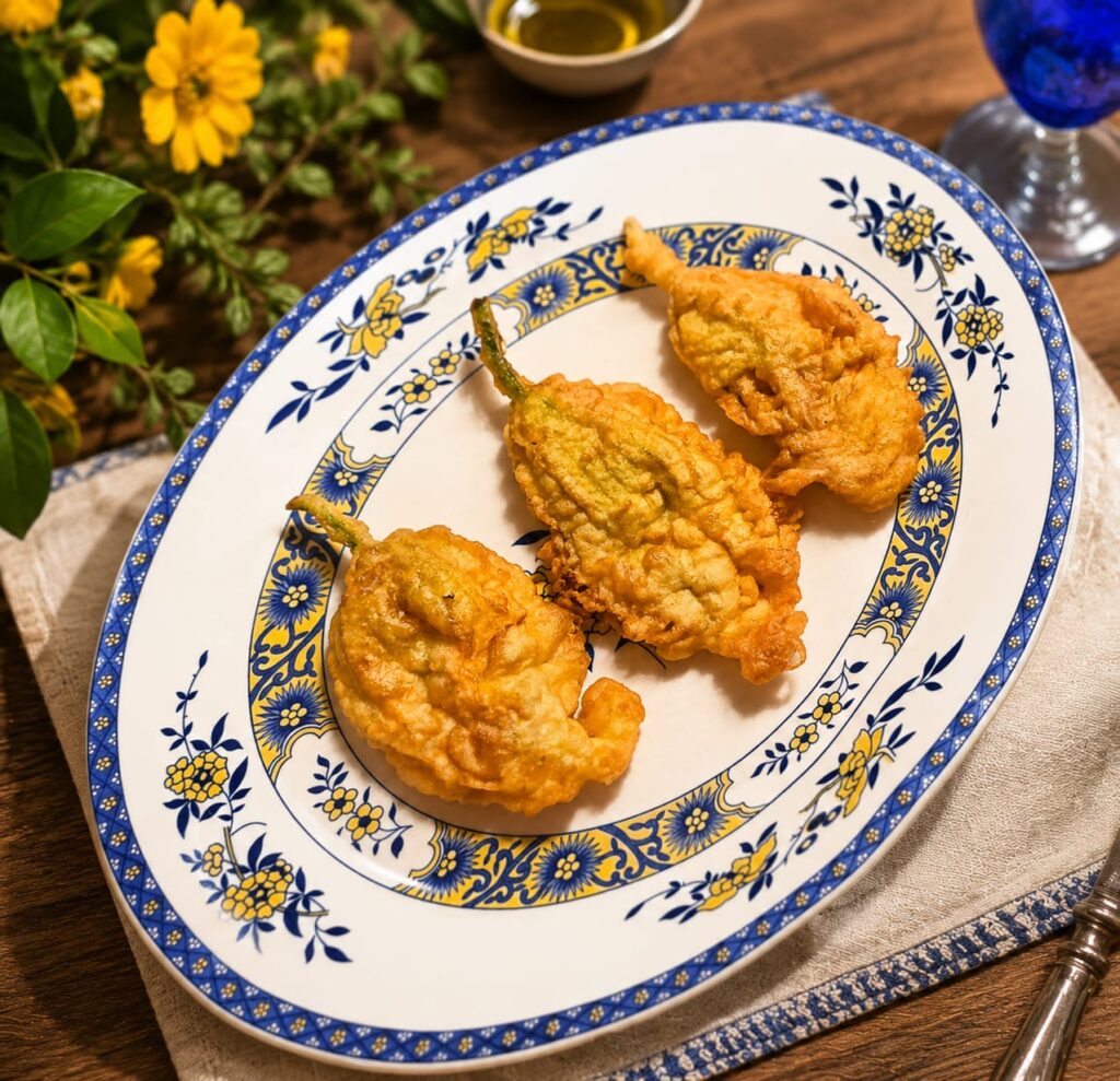 Fiori di zucca fritti